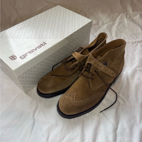 gravati Shoes - Women's Brown Suede Combat Boots